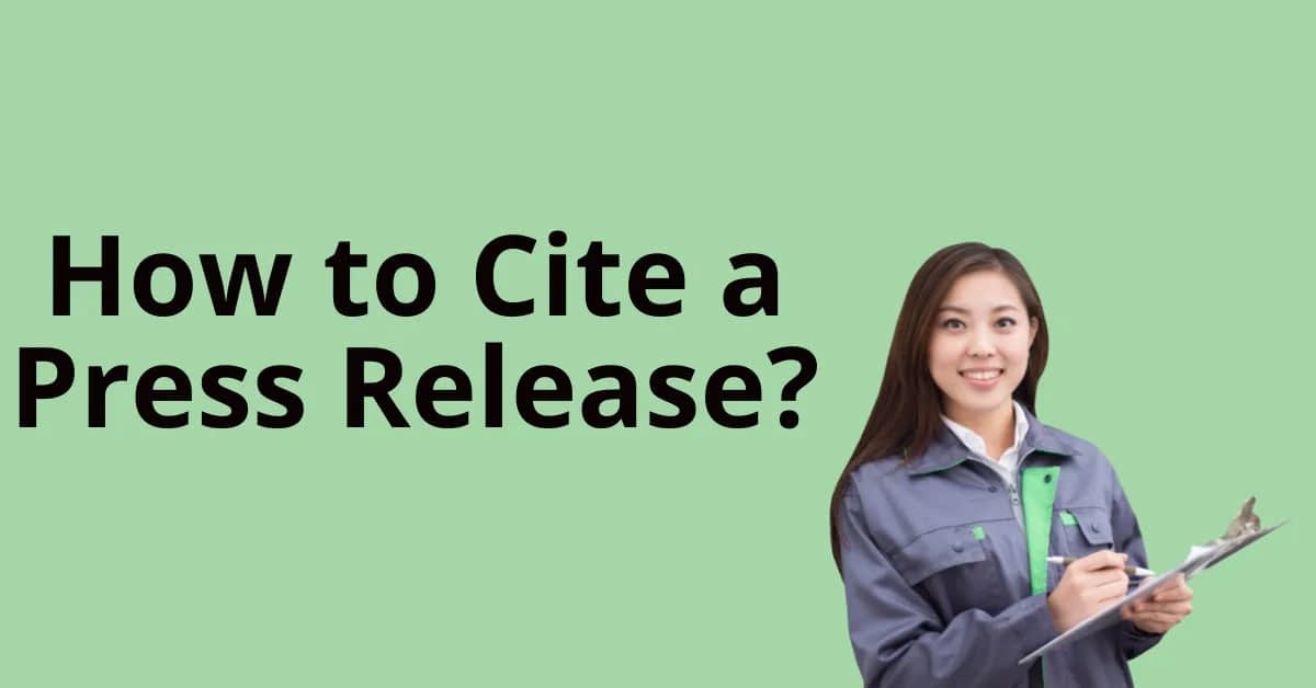How to cite a press release
