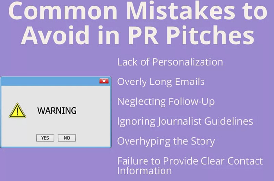 Common mistakes to avoid in pr pitches
