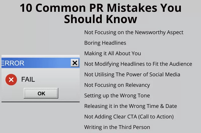 10 press release mistakes
