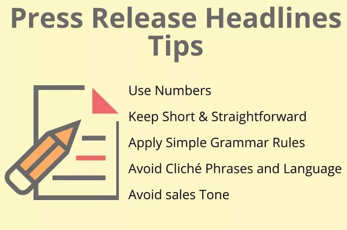Press release headlines tips