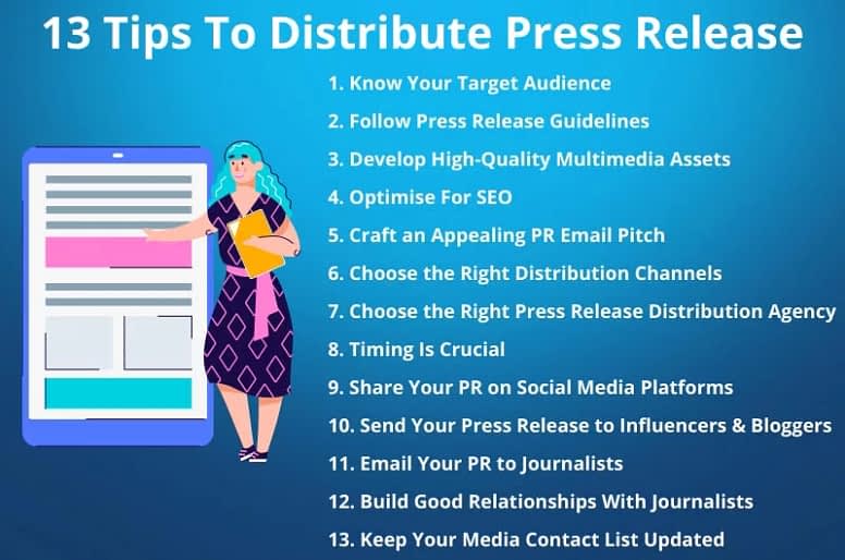 tips to distribute press release