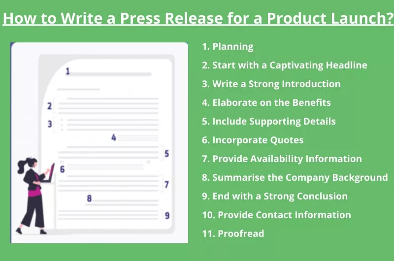 Steps to write proper press release for product launch