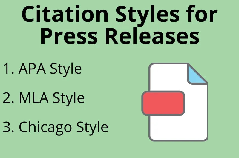 Citation styles for press release